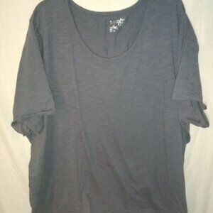 (B) Terra & Sky Woman's Round Neck Tee 5X Grey